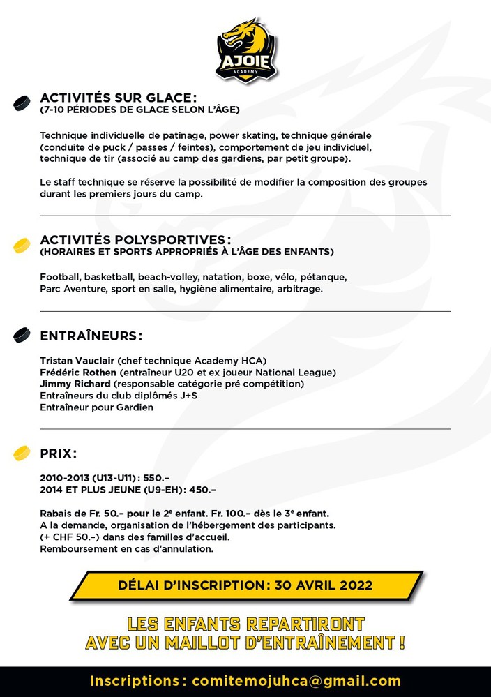 flyers camp d'été 2022 