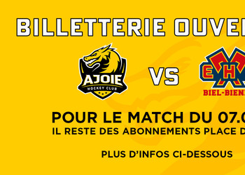 Ouverture de la billetterie en ligne