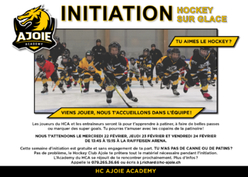 Initiation au hockey sur glace